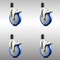 Service Caster 5 Inch 316SS Blue Poly Swivel 1-1/2 Inch Expanding Stem Caster Set Lock Brake SCC-SS316TTLEX20S514-PPUB-BLUE-112-4 - alternate 1